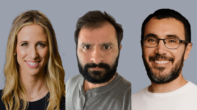 Gina Gotthilf (left), Daniel Falabella, and Jorge Mazal (right)